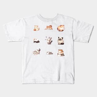 Cute Cats Sticker Pack Kids T-Shirt